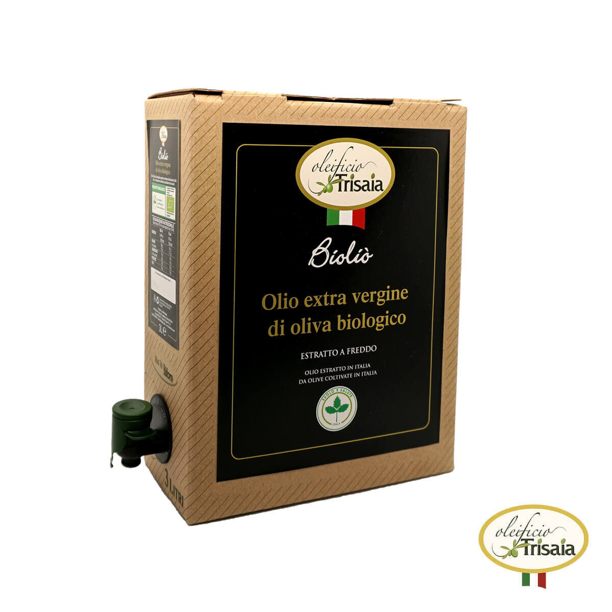 Olio EVO Extravergine di Oliva Biologico - Bioliò Bag in Box 3 litri